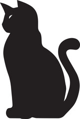 Cat vector silhouette