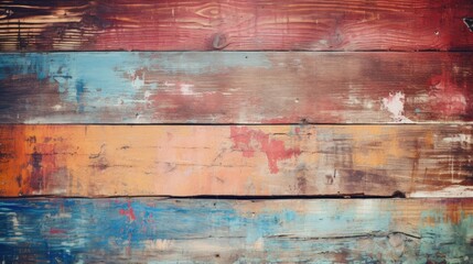 Obraz premium Flat lay wooden desk rustic mock up background