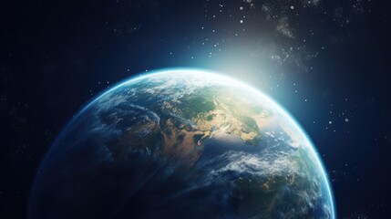 Fototapeta na wymiar Planet Earth, view from space isolated on dark background