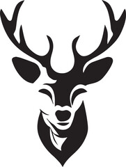 Deer Face Vector silhouette illustration