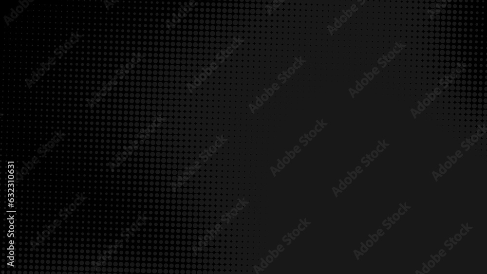 Poster abstract dots halftone black gray color pattern gradient texture background.