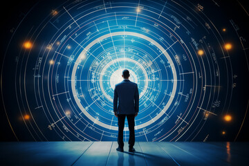 businessman in a tunnel, generative AI