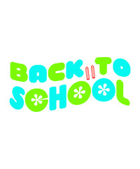 Fototapeta premium Back to School Retro SVG