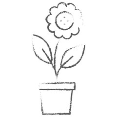 Vector hand drawn Flower Pot illustration