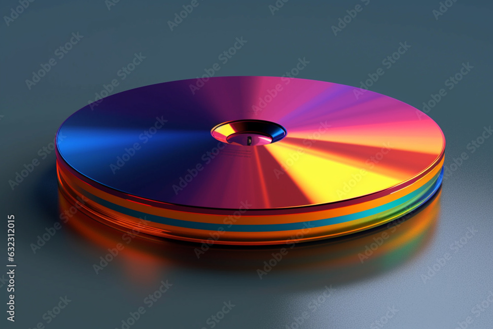 Fototapete a disk-shaped object, characterized by a flat and round appearance, often associated with technology