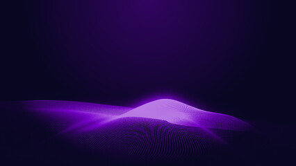 Abstract dot blue purple gradient wave texture technology background.