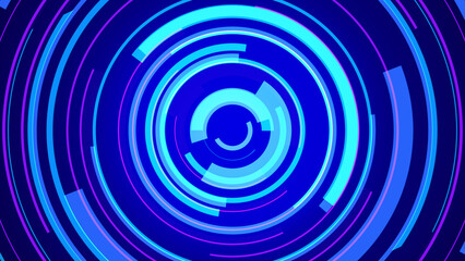 Abstract circle blue future technology background.