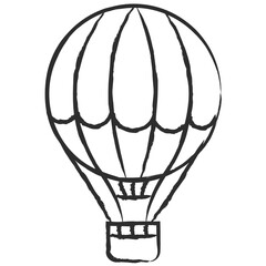 Vector hand drawn Hot air Balloon illustration