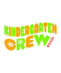 Naklejka premium Kindergarten Crew Retro SVG
