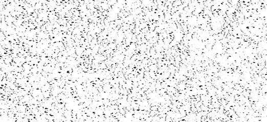 Small uneven spots and particles of debris. Abstract vector texture.  Distressed uneven background. Grunge texture overlay with fine grains isolated on white background. Vector illustration. EPS10.