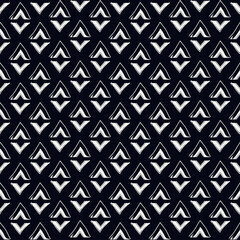 Paint brush rhombuses ornament. Seamless lozenges pattern. Hand drawn diamonds backdrop. Tiles wallpaper. Ethnic motif. Geometric background. Digital paper. Geometrical textile print.