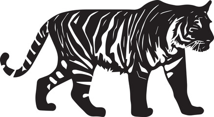 Fototapeta na wymiar Tiger Vector silhouette