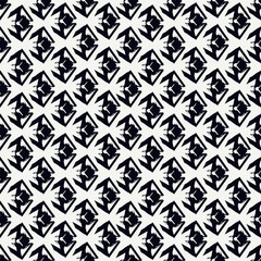 Paint brush geometrical ornament. Hand drawn seamless pattern. Abstract backdrop. Trendy wallpaper. Geometric background. Ethnic motif. Mosaic ornate. Digital paper. Textile print. Web design.