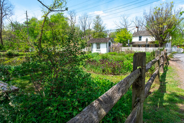 Fototapeta na wymiar houses in rural New Jersey in the spring