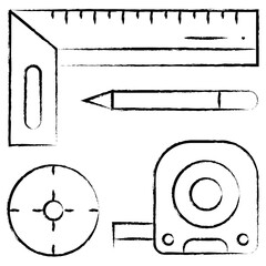 Vector hand drawn tools illustration