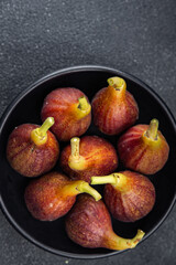 fresh figs ripe delicious fruit healthy meal food snack on the table copy space food background rustic top view keto or paleo diet