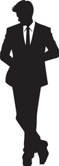 Business man vector silhouette