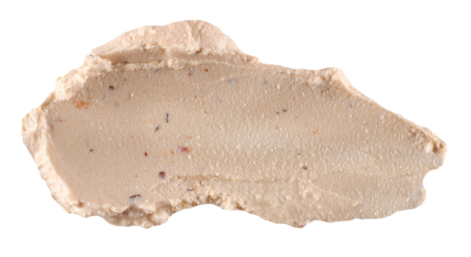 Cream cheese Italian spread with vegetables and spice isolated on white, clipping path