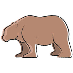 Obraz na płótnie Canvas Vector hand drawn Bear illustration