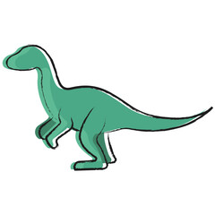 Fototapeta premium Vector hand drawn Dinosaur illustration