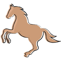 Fototapeta na wymiar Vector hand drawn Horse illustration
