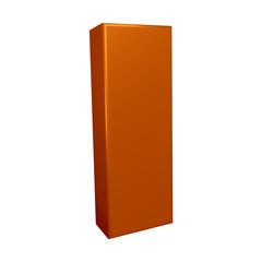 3D alphabet letter i in brown color for education and text concept