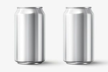 330 ml aluminum beverage drink soda can isolated on white and transparent background | Generative AI