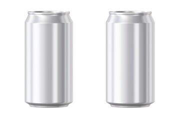 330 ml aluminum beverage drink soda can isolated on white and transparent background | Generative AI