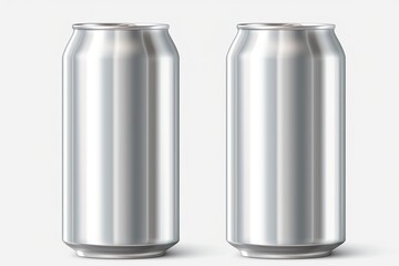 330 ml aluminum beverage drink soda can isolated on white and transparent background | Generative AI