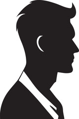 man profile vector silhouette