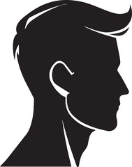 man profile vector silhouette