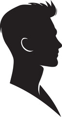 man profile vector silhouette