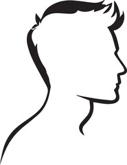 man profile vector silhouette