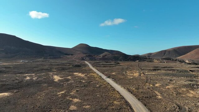 Weg zum Vulkan von Fuerteventura