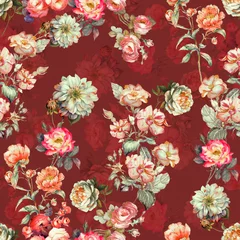 Möbelaufkleber Seamless Digital Feminine Textile Patterns © vishal