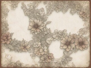 Flowers background. AI generated illustration