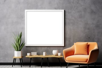 A blank canvas picture frame mockup, offering endless possibilities for customization. Generative AI