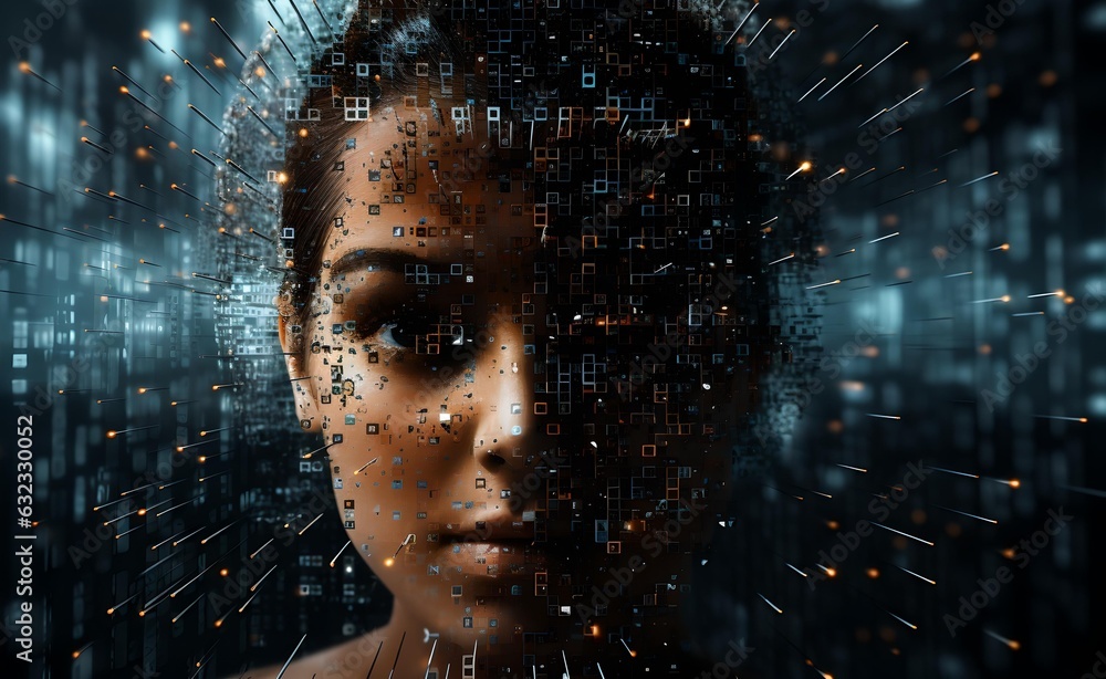 Aufkleber the complexity of digital ethics background. artificial intelligence. generative ai.