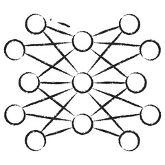 Vector hand drawn Network connection illustration