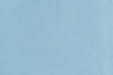 Texture background of blue cotton fabric. Textile structure, cloth surface, weaving of linen fabric closeup, backdrop, wallpaper.