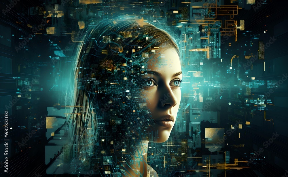 Poster the complexity of digital ethics background. artificial intelligence. generative ai.