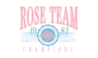 Vector artwork in varsity vintage style, perfect for t-shirts and sweatshirts.