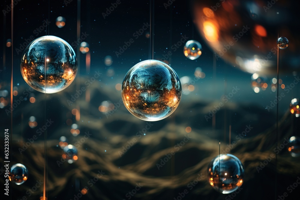 Poster the exploration of the multiverse theory.