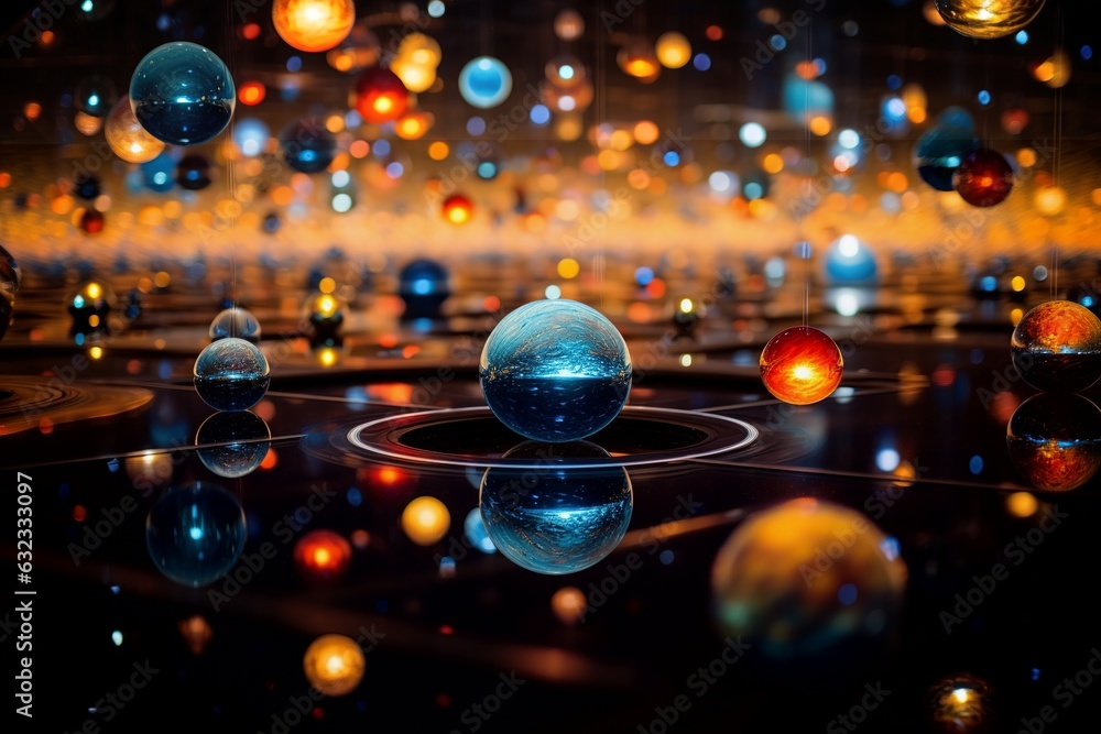 Poster the exploration of the multiverse theory.