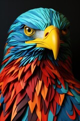 Fototapeta premium A close up of a bird of prey. AI.