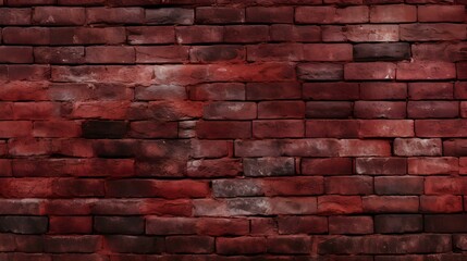 Close Up of a Brick Wall in ruby Colors. Vintage Background
