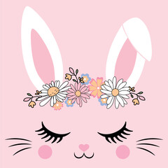 cute bunny graphic for t shirt