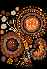 Aboriginal Art Design In Rich Vibrant Colors #3