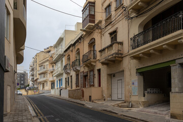 Fototapeta na wymiar A typical street in Malta 