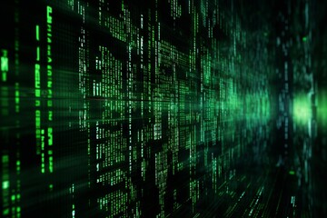 digital frenzy: immersive matrix of code and color, Generative AI